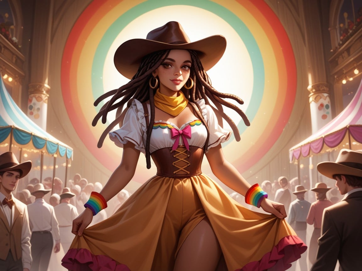 Wide Proportionate Waist, Soleado, Sombra Dura Hentai IA