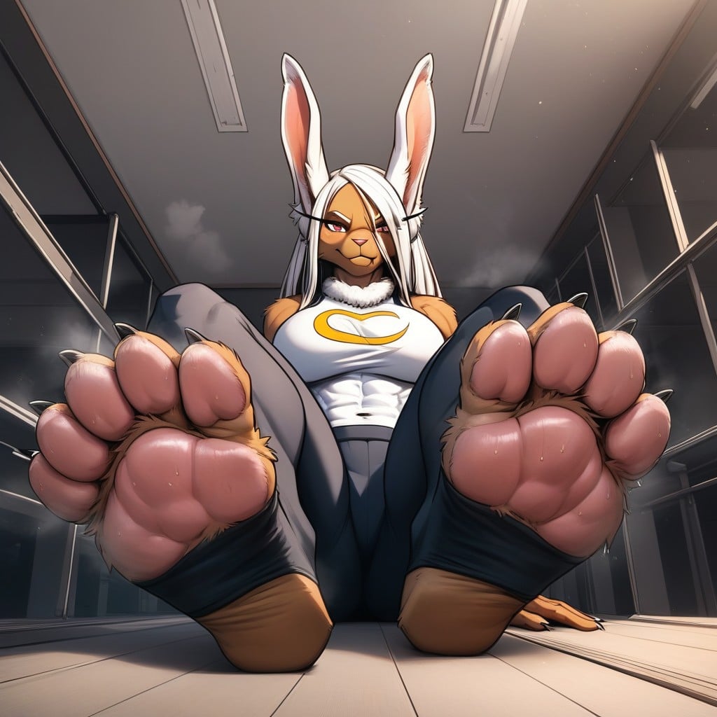 Closeup Feet, Giant Feet, Pawed Feet Furry AI Porn