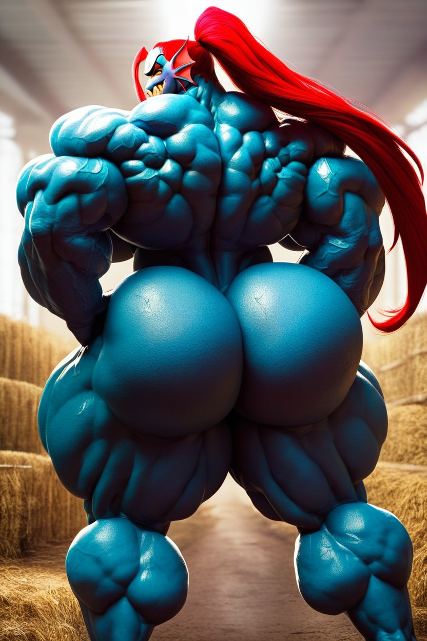 Extreme Back Muscles, Extreme Back Muscles, Farm Furry AI Porn