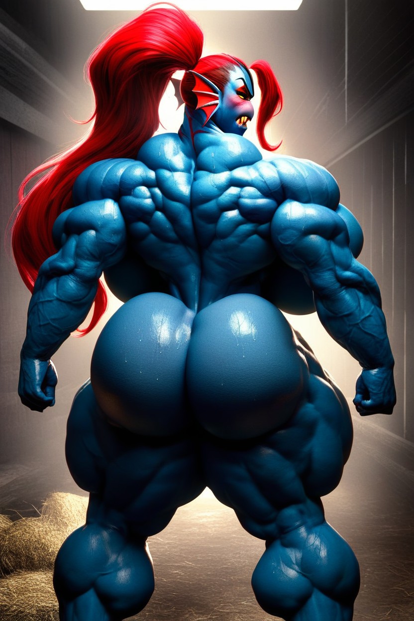 Extreme Muscular, Giant Muscular Hump, Extreme Muscular Furry AI Porn