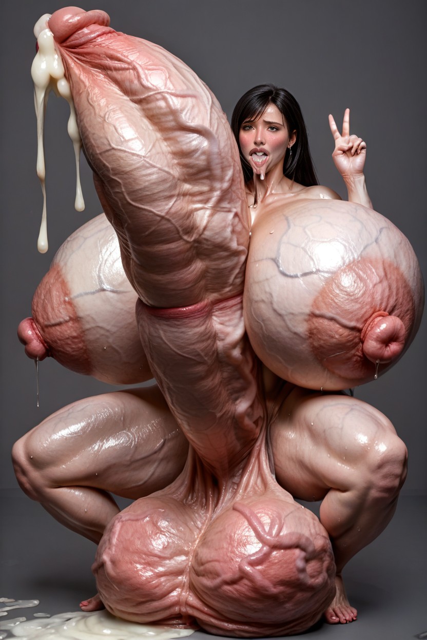Hyper Balls, Showing Peace Signs, Breast Expansion AI Porn