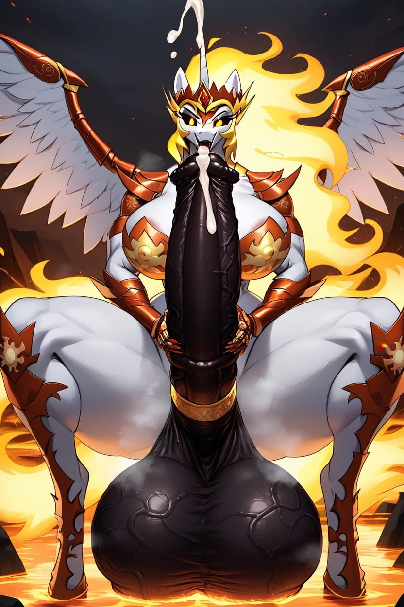 Armor On Penis Futanari, Muscular, Veiny Balls Furry AI Porn