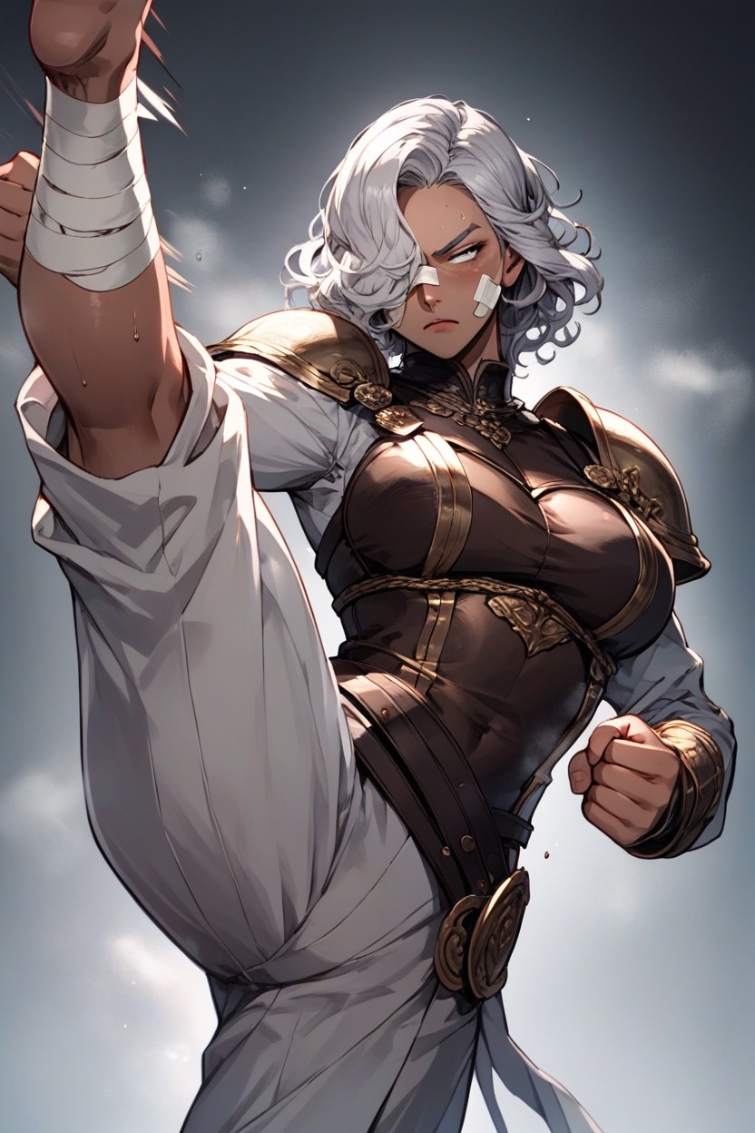 Steam, Sweaty, Dynamic Fighting Pose Hentai AI Porn