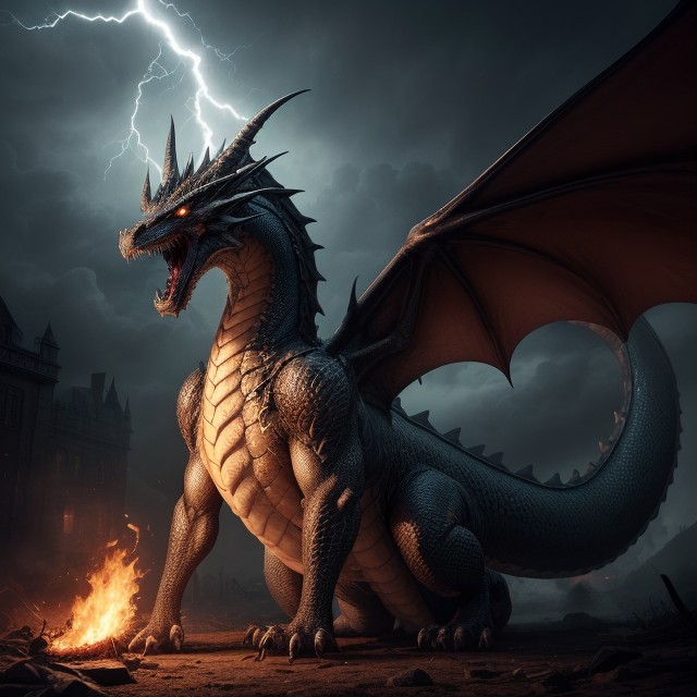 High Detail, Fleeing, Dragons AI Porn