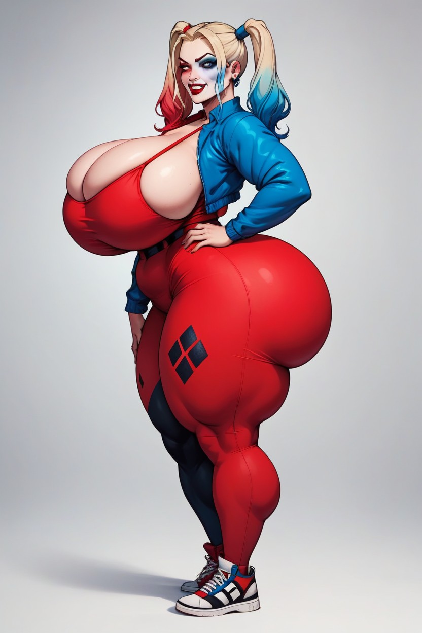 Extra Thick Thighs Breasts, Harley Quinn Squad, Плотное Фурри AI порно