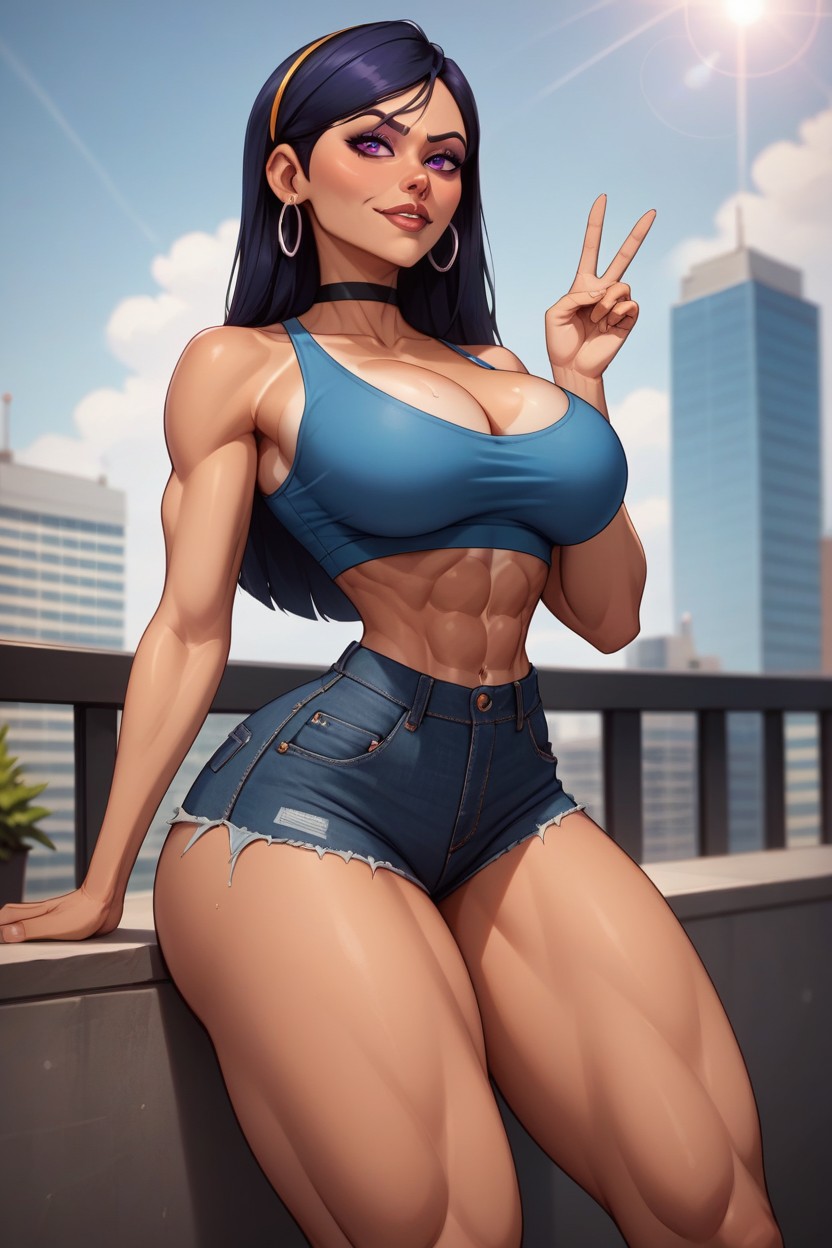 Form Fitting Clothes, V Line Abs, Lean Body AI Porn