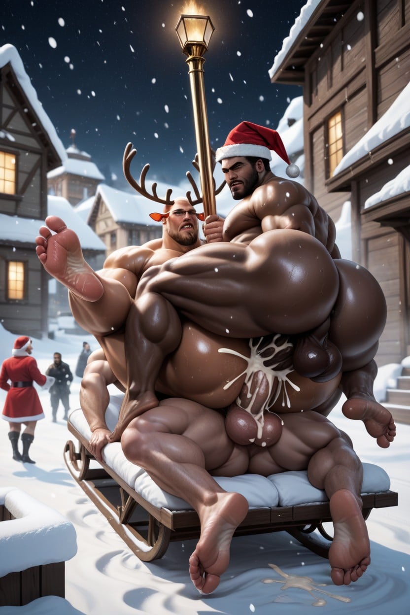 Santa, Huge Feet, Specular AI Gay Porn