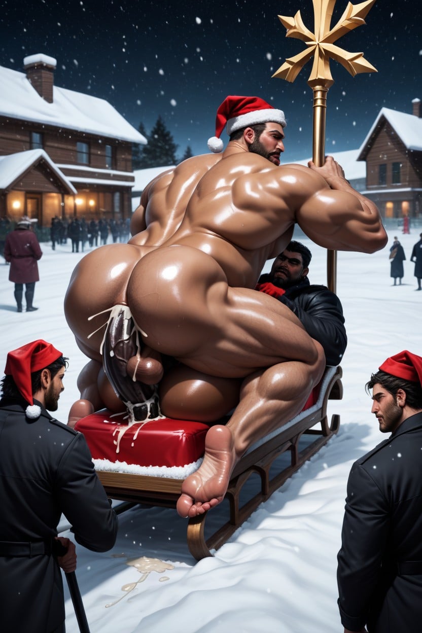 Wrinkled Soles, Reindeer, Oiled Skin AI Gay Porn