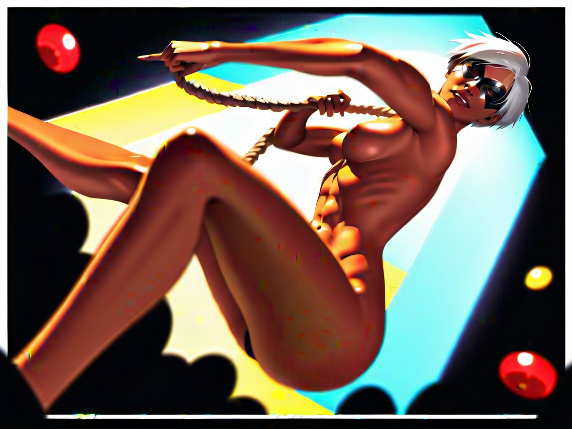 Downturned Eyes, Hips Proportionate To Chest, Pelo Ceniza Hentai IA