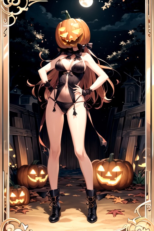 Pumpkin Head Man, Full Body, Pumpkin Head Man Hentai AI Porn