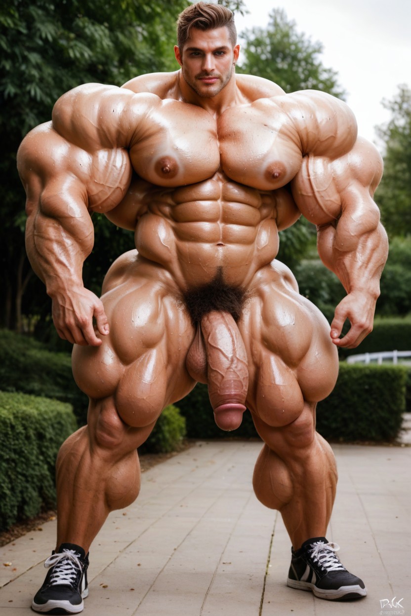 Thick Veins, Extreme Hyper Thighs, Standing Up Shemale AI Porn