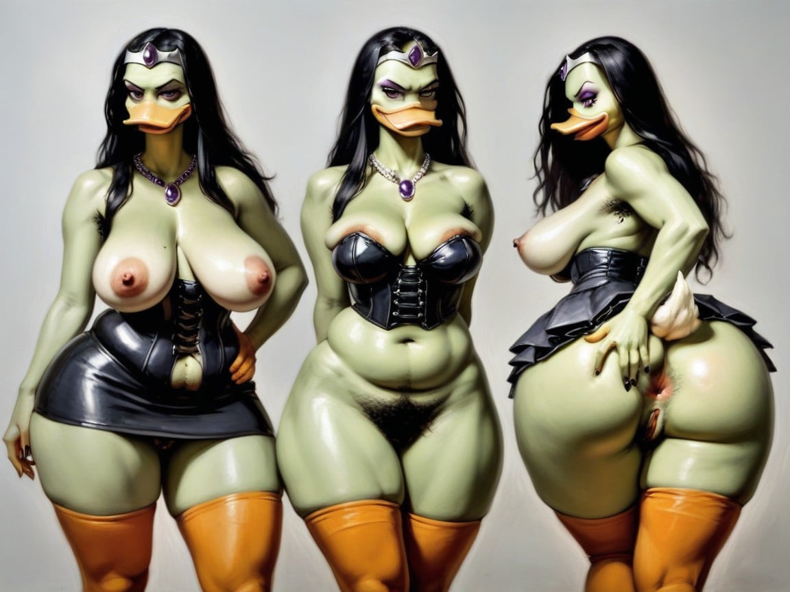 Duck Tailanthropomorphic Duck With Wide Bill, Pubic Hair, Bored AI Porn