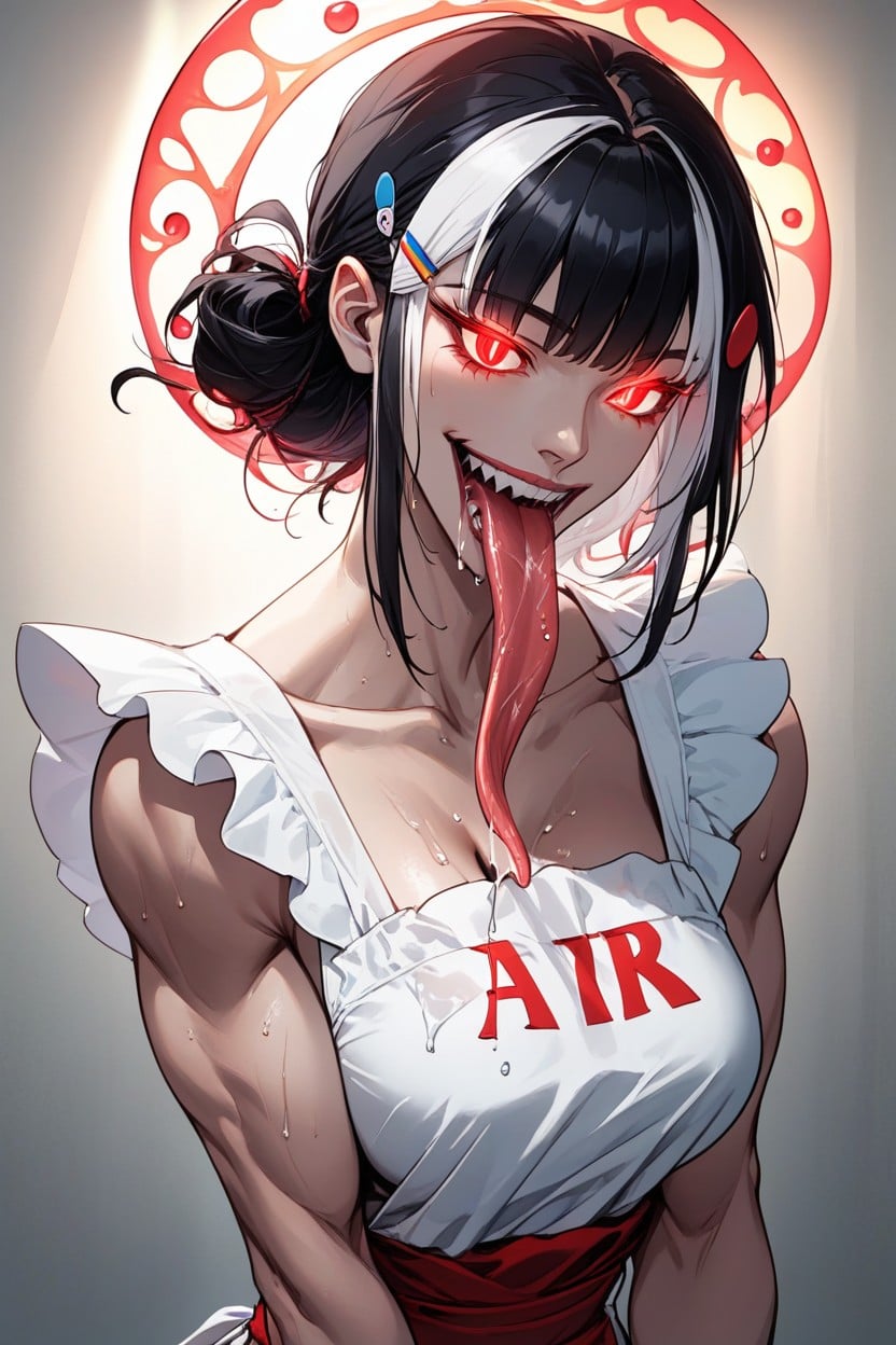 Hairpins On The Bangs, Rounded Ass, Drooling Hentai AI Porn