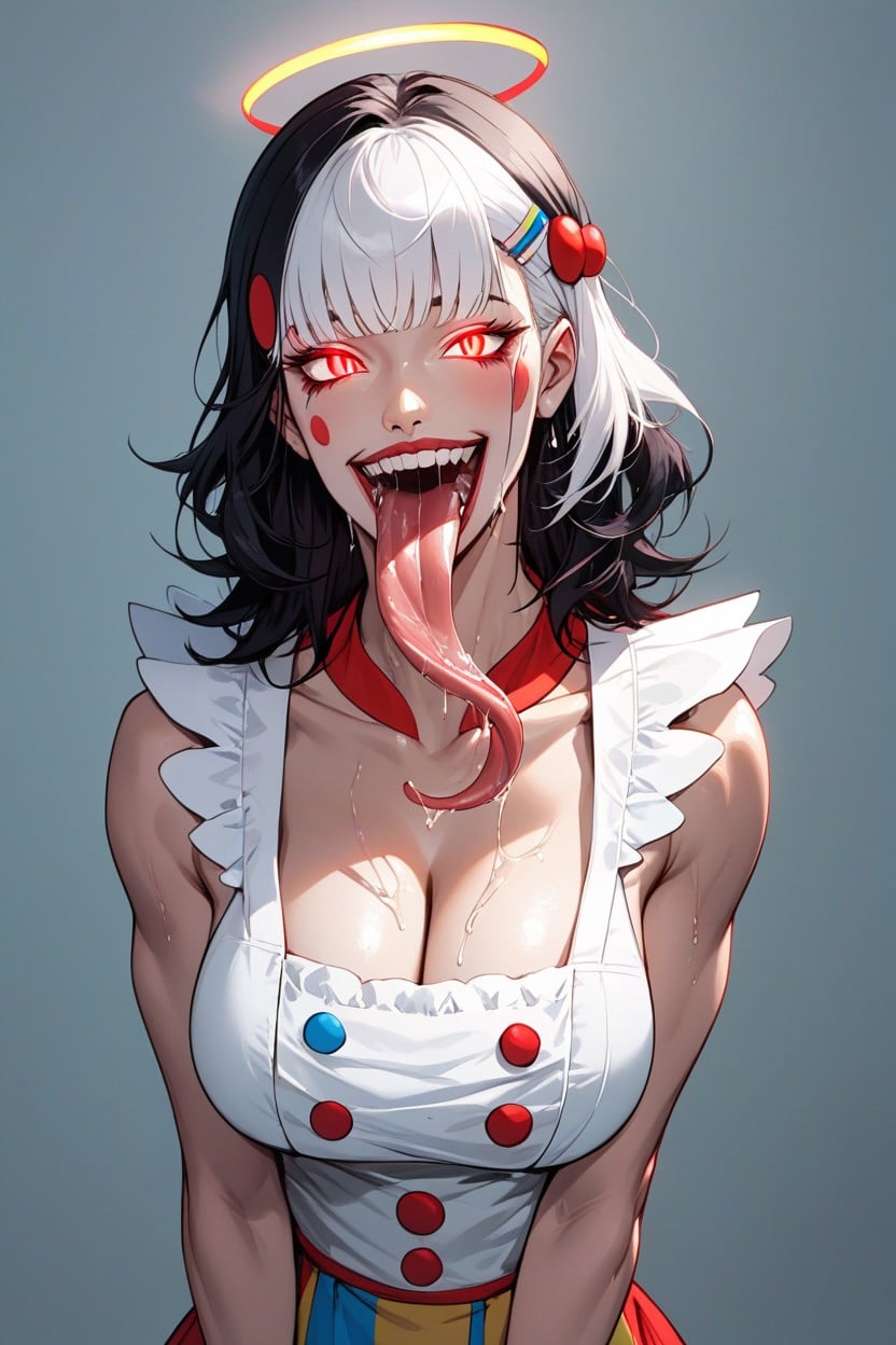 A Sexual Circus, Full Body, White Hair Hentai AI Porn