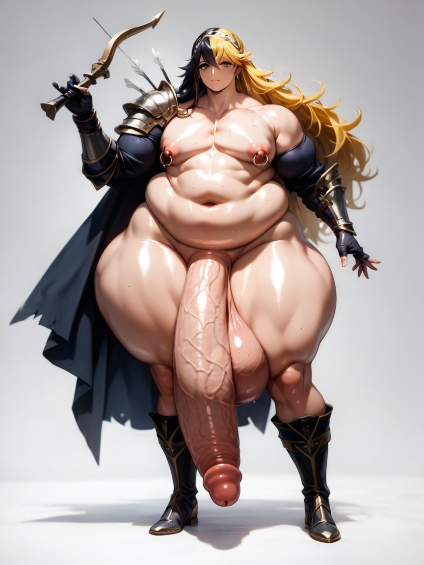 Fair Skin, Extremely Wide Hips, Gigantic Bubble Butt Porno IA Gay