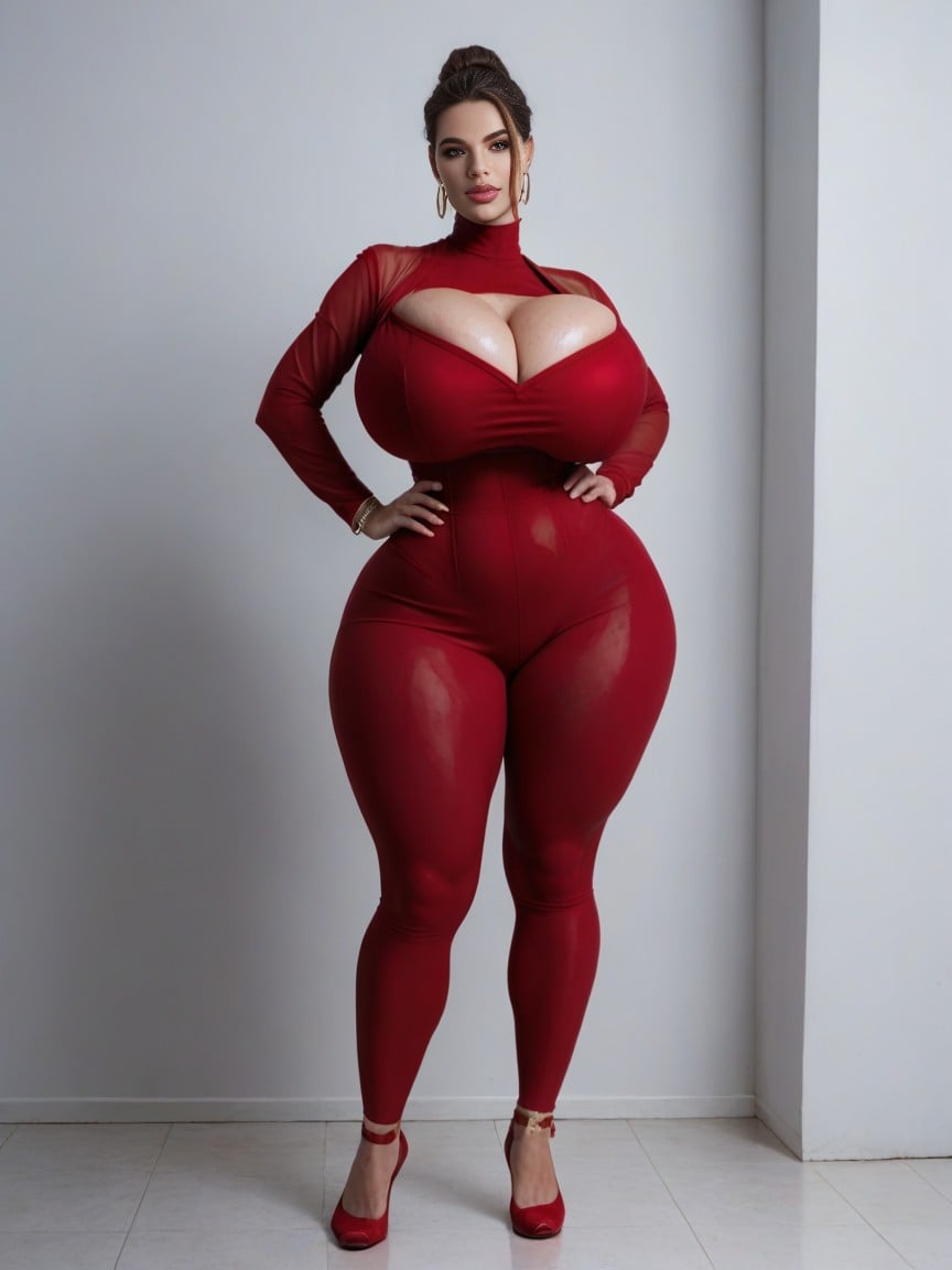 Long Sleeves, Extremely Waist, Massive Ass AI Porn