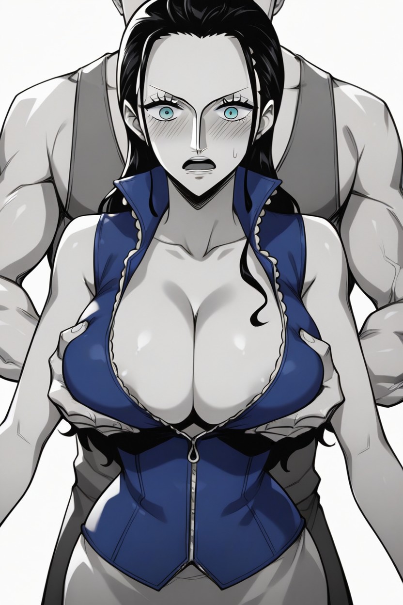 One Piece Artstyle, Vista Frontal, Robin Shocked Porno IA