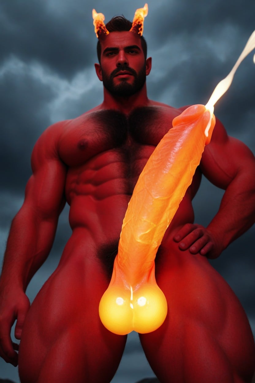 Lava, Peau Rouge, Cumming Porno IA Gay