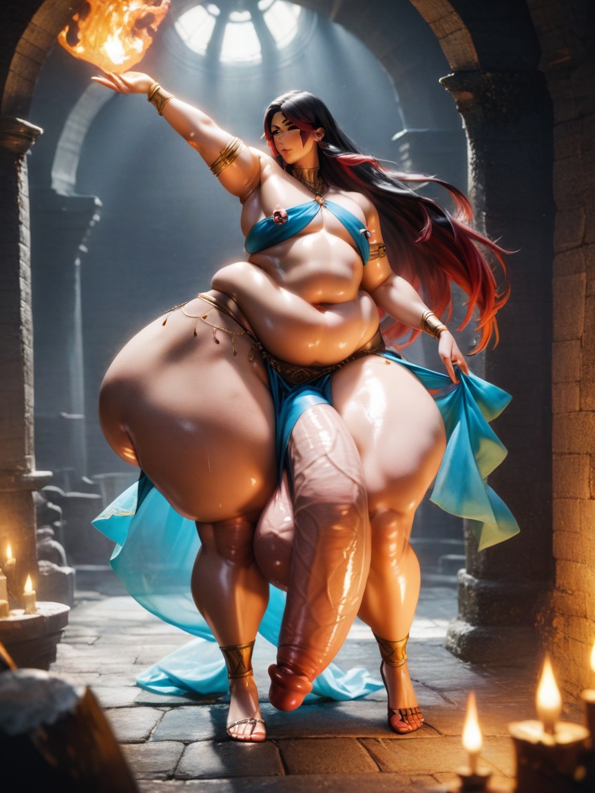 Feminine Face, Dancing, Hyper Penis Longer Than Leg Porno gay IA