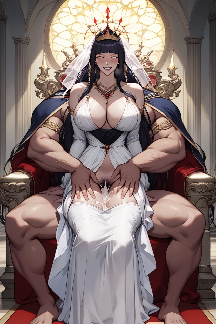 Massive Fat Man With Evil Smile, Crown Like Tiara, Deep Penetration Hentai AI Porn