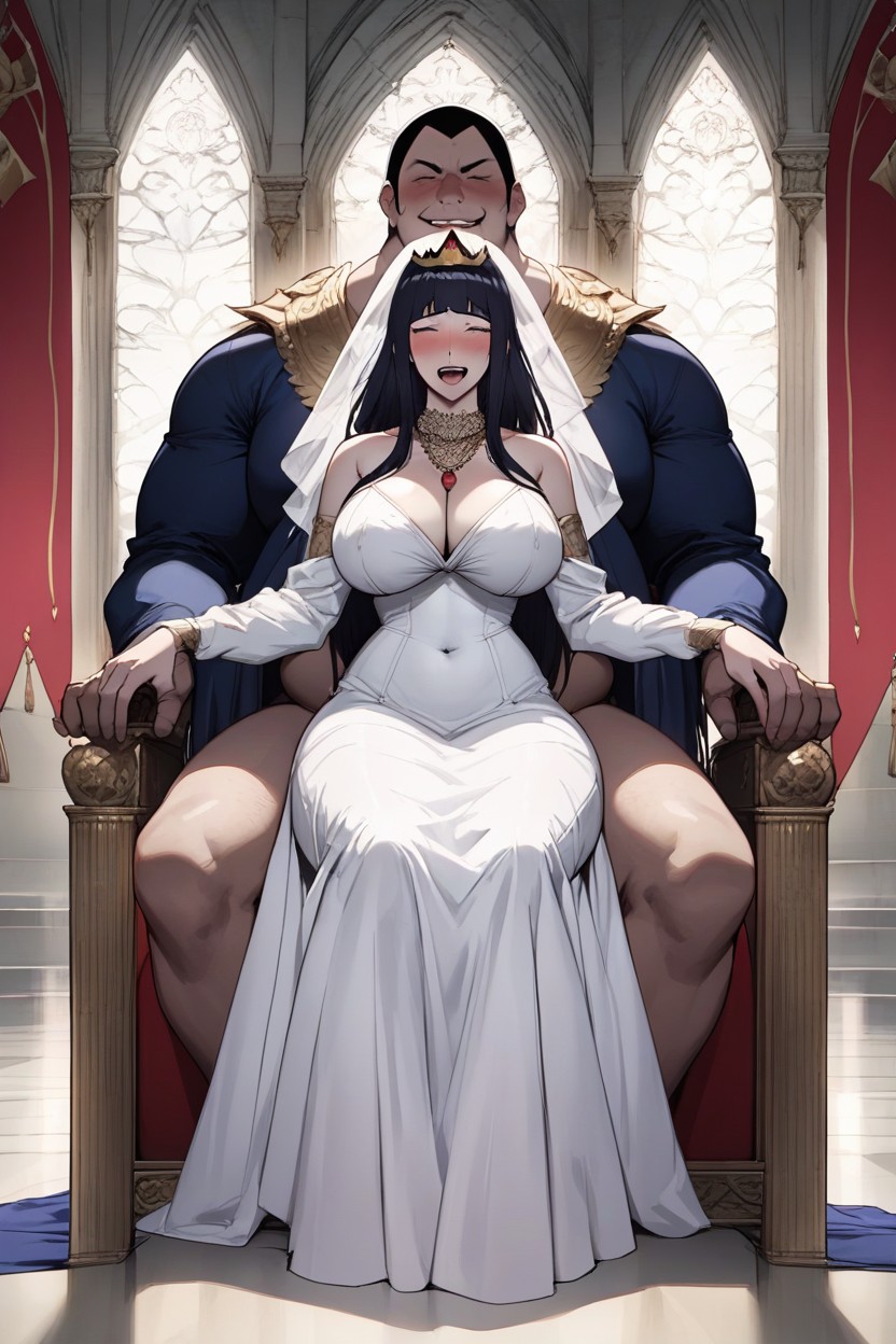 Body, Voluminous Skirt, Massive Fat Man With Evil Smile Hentai AI Porn