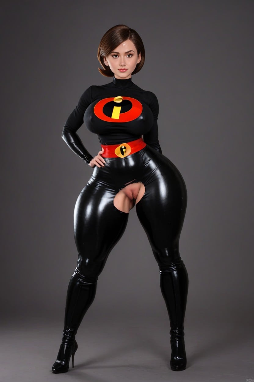 Brown Eyes, Extremely Tight Clothes, Waist AI Porn