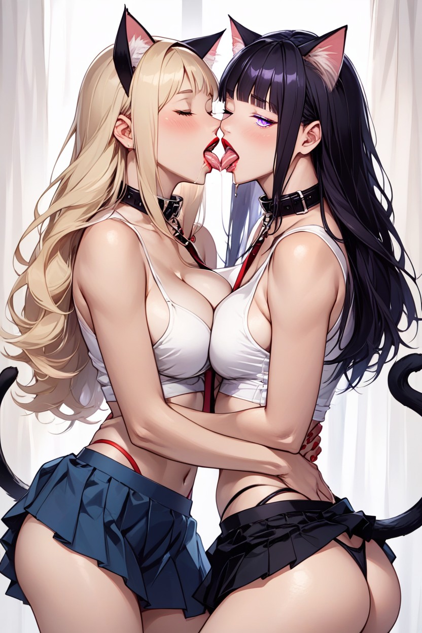 Drooling, Azure Eyes, Chest To Chest Hentai AI Porn