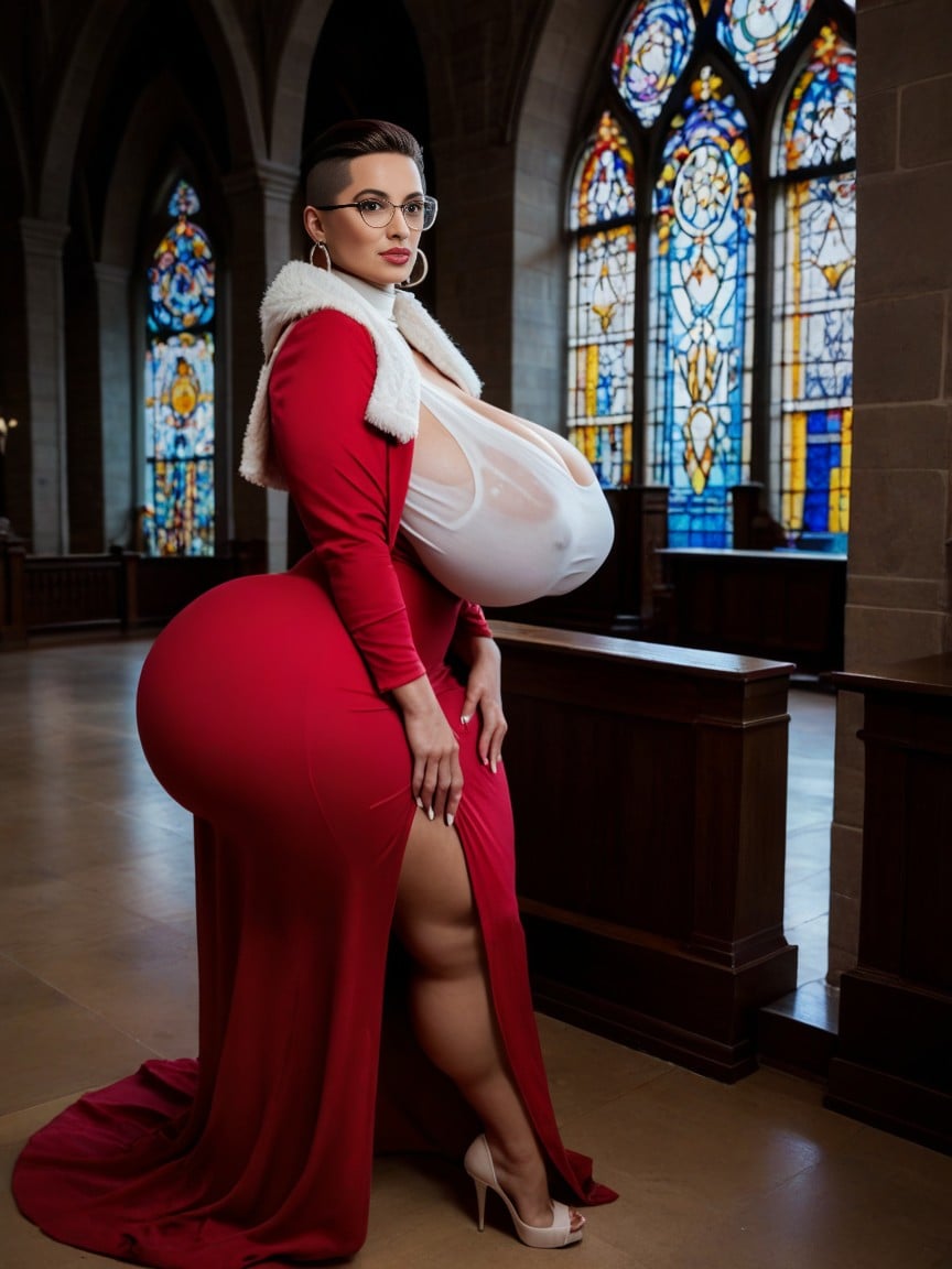 Mouth Agape, Waist, Bubble Butt AI Porn