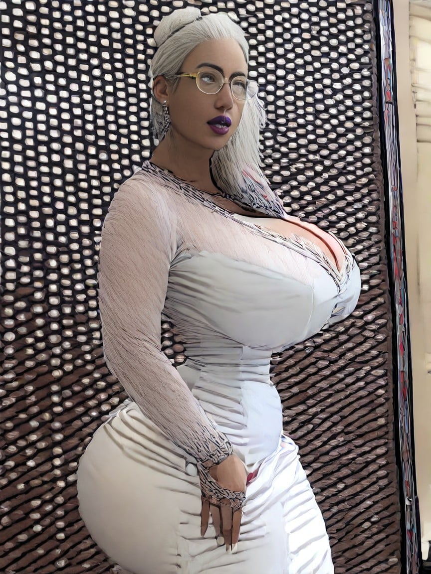 Purple Lipstick, Puffy Lips, Face Focus AI Porn