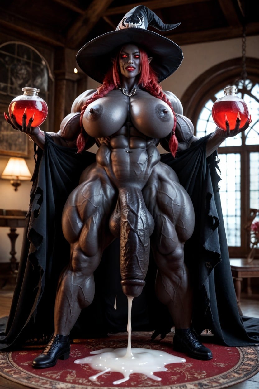 Muscular Veins, Muscular, Night Shemale AI Porn