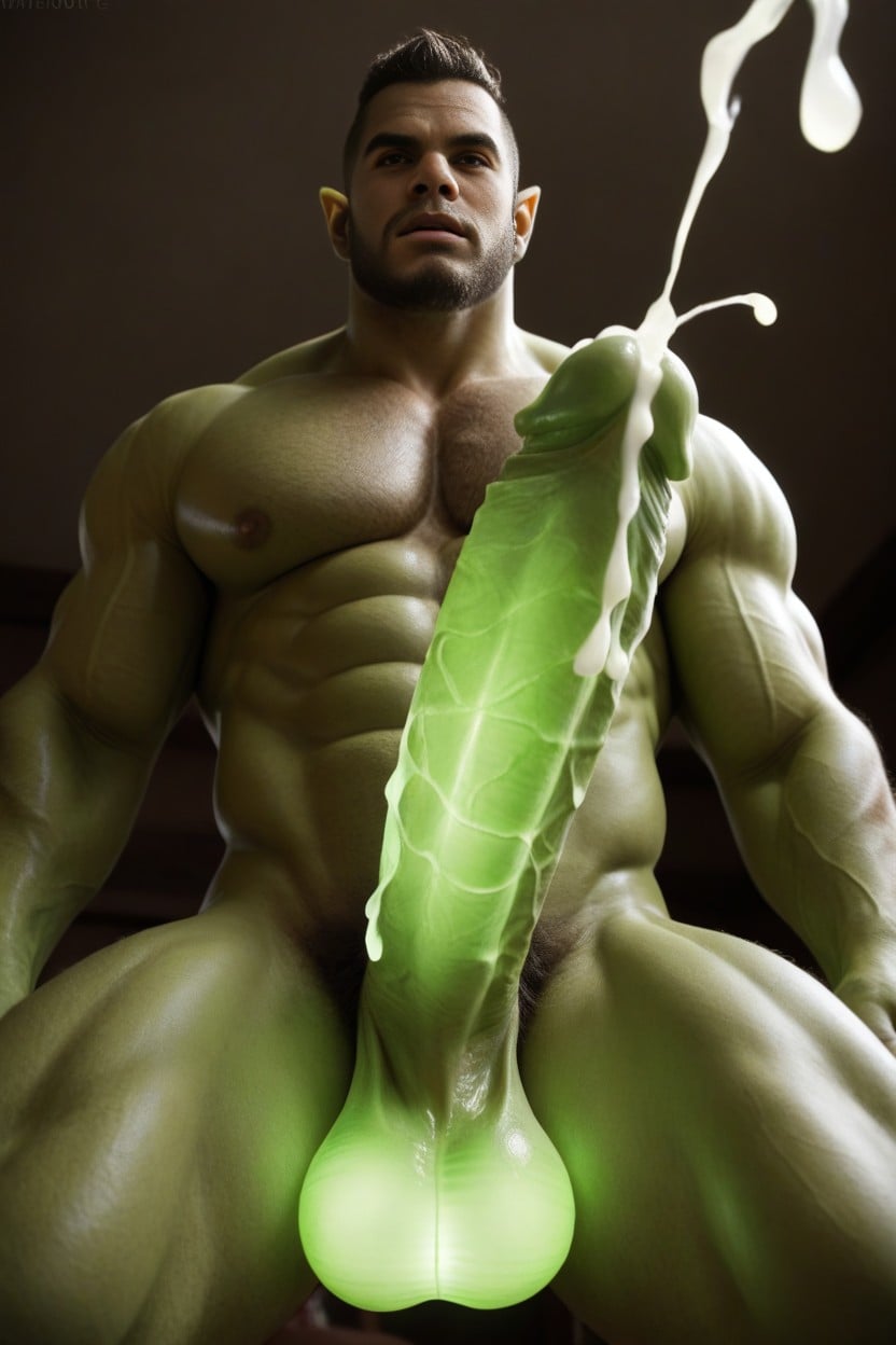 An Intense, Glowing Cock, Massive Penis And Pulsating Veins Beneath The Skin Thick Porno IA Gay