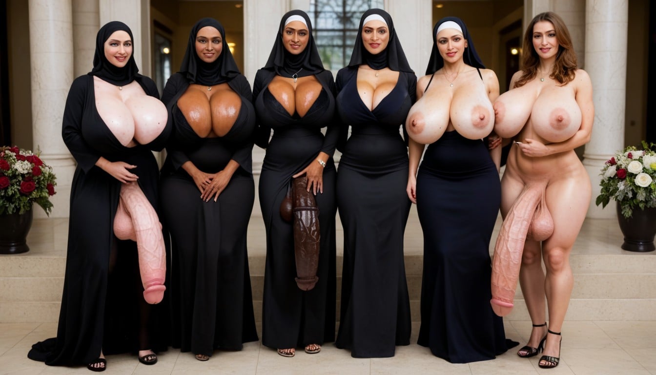 Full Body, Erect Penis, Heavy Breasts Shemale AI Porn