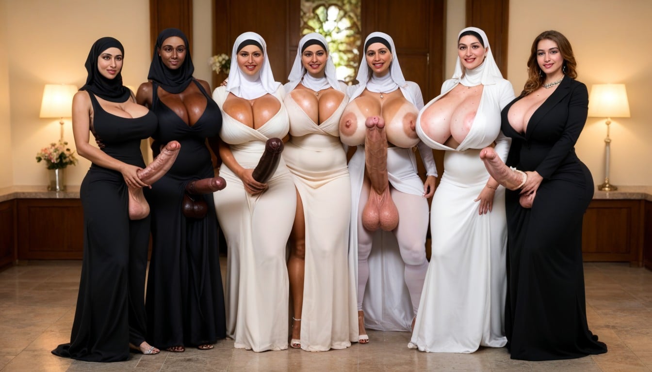 Futanari With Erect Penis, Erect Penis, Thick Thighs Shemale AI Porn