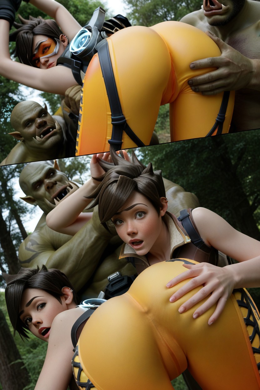 Orc, Brunette Pixie Hair, Pussy View AI黄片