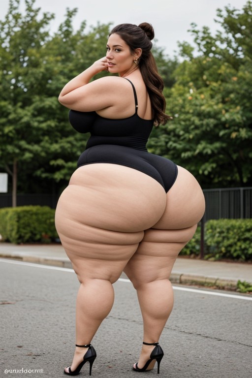 Hyper Double Wide Hips, Wide Pixar Stepmom Hips, Extremely Large Ass AI Porn