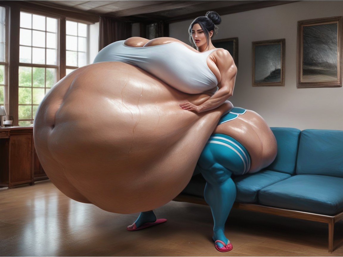 Asian, Massive Hyper Hips, Pear Shape Body AI Porn