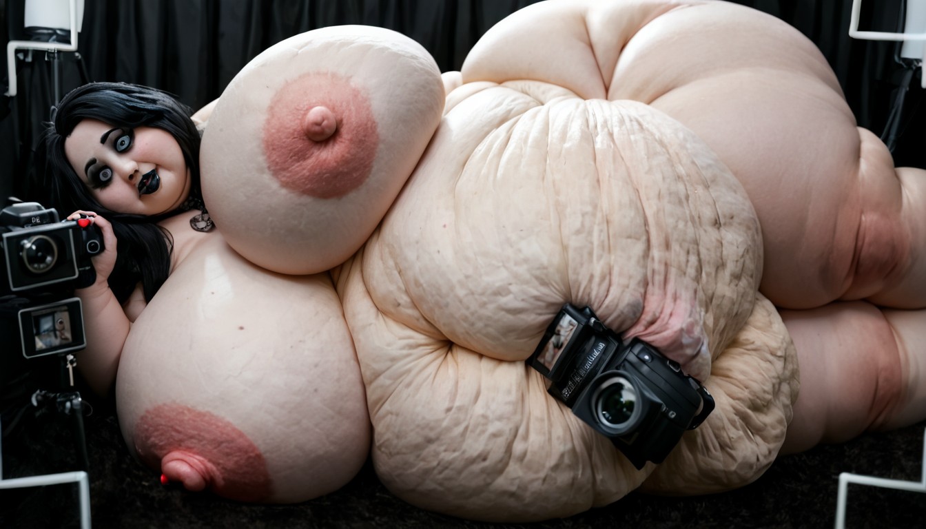 Immobile, Drooling, Cum Puddle Shemale AI Porn