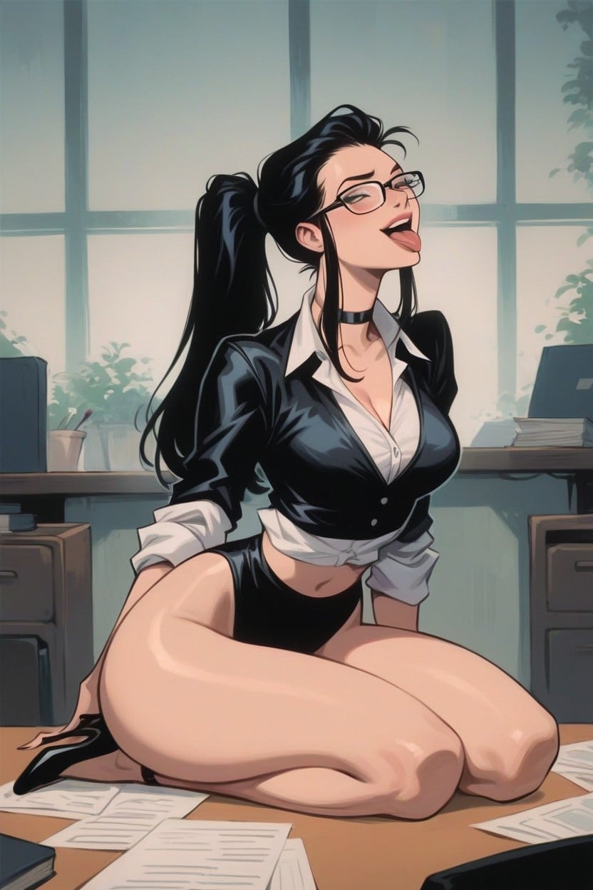 Choker, Embraced Face, Kneeling Hentai AI Porn