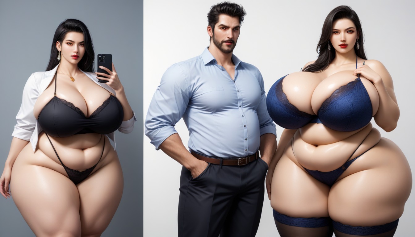Unreal Gargantuan Breasts, Extremely Extra Voluptuous, Multiple Views Hentai AI Porn