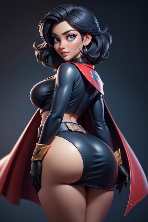 Super Woman, Looking Back At Viewer, Thick Thighs AI Porn