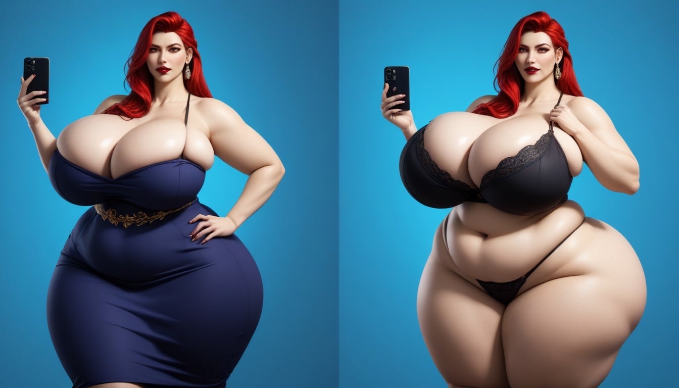 Ssbbw, Selfie, Insanely Extremely Enormously Fat Breast Hentai AI Porn