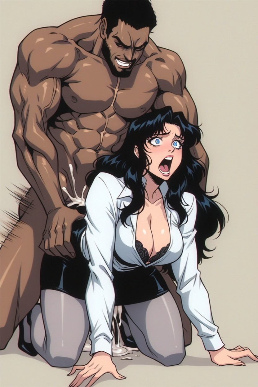 Big Black Cock, Medium Length, Open Clothes Hentai AI Porn