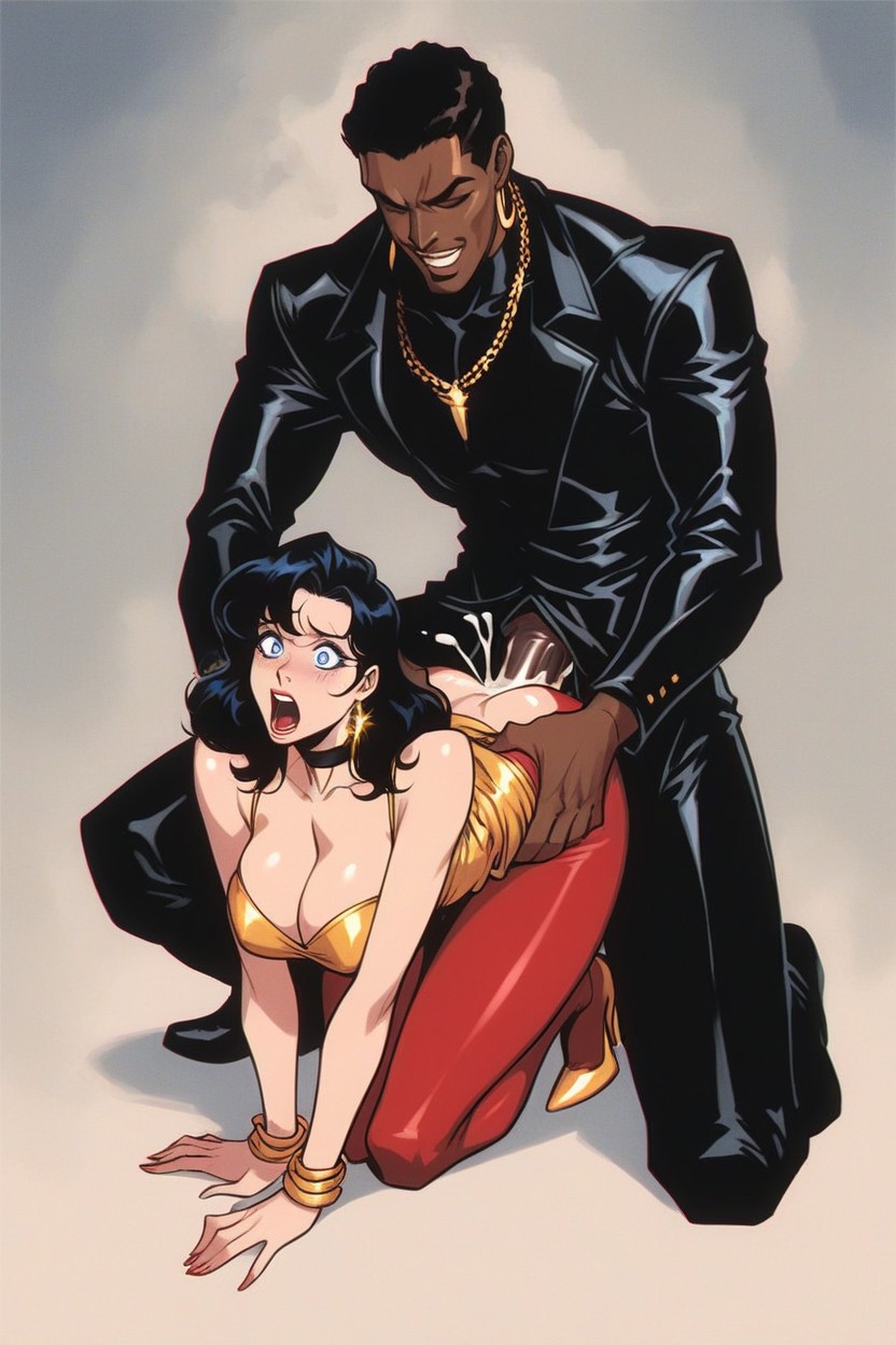 Black Jacket, Medium Length, Black Hair Hentai AI Porn