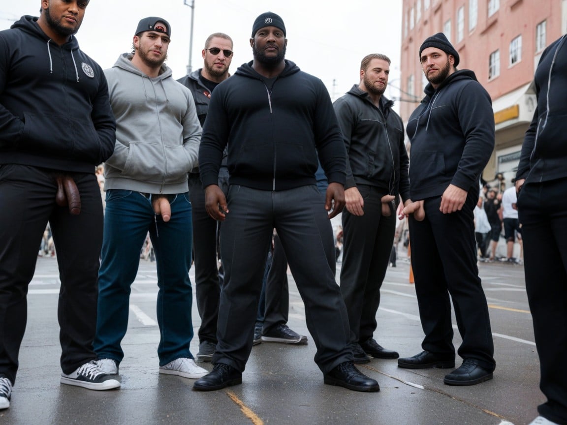 Many Black Thugs, En Colère, Grand Angle Porno IA Gay