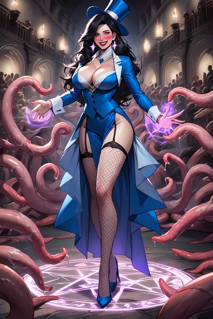Mascara, Magician Wand, Silver Choker AI Porn