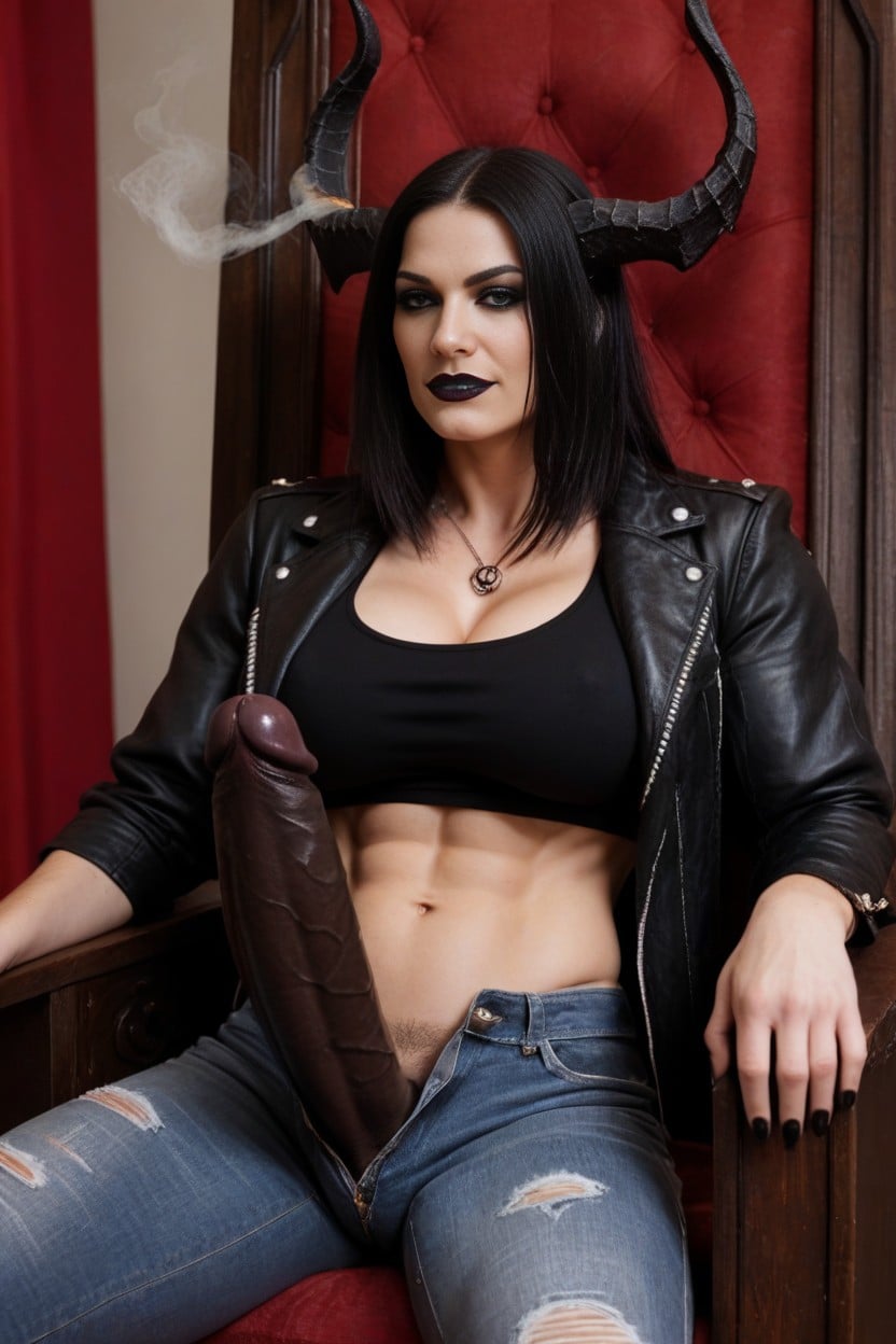 Huge Cigar, Black Lipstick, Big Black Penis AI 포르노