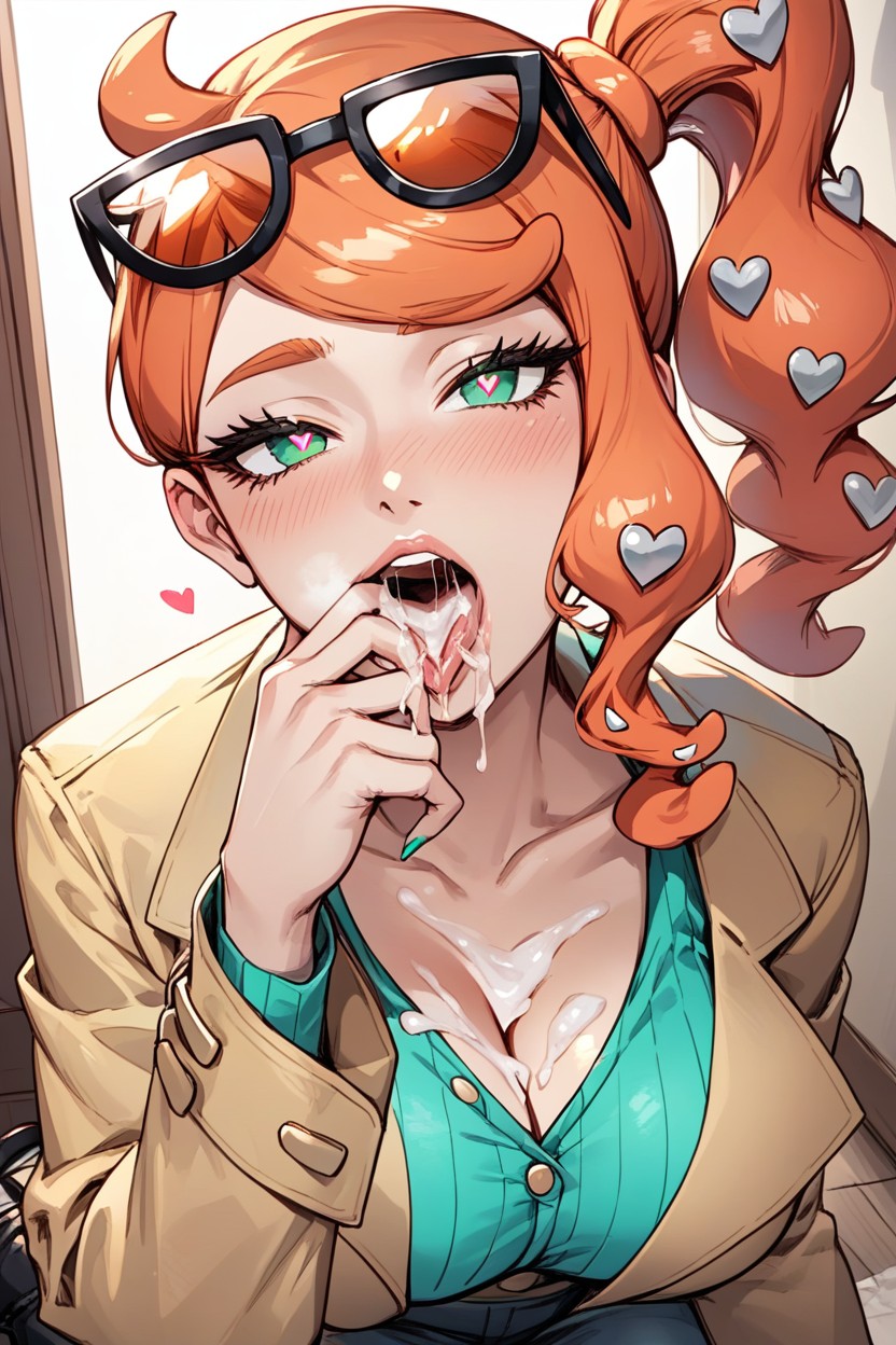 Green_nails, Collarbone, Face Focus Hentai AI Porn