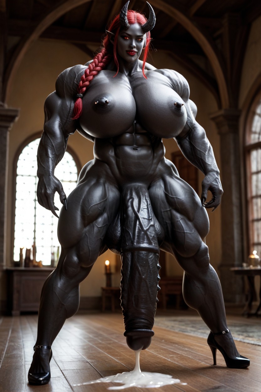 Black Cock Swollen To The Floor, Bottom Heavy, Giantess Porno IA transsexuelle
