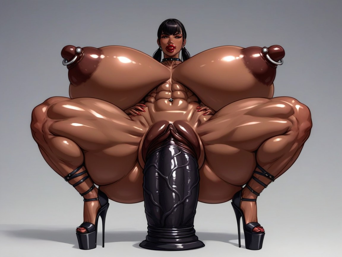 Bimbo, Large Dildo Veins, Hyper Huge Clit AI Porn