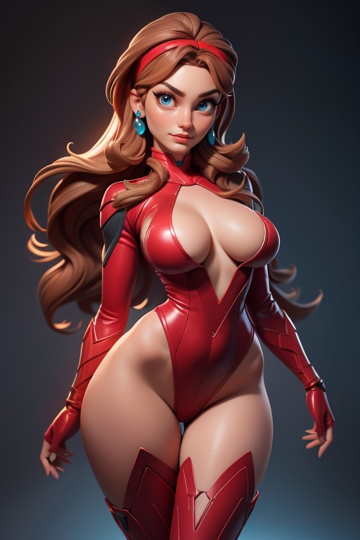 Blue Eyes, Thick Thighs, Sexy Confident Pose AI Porn